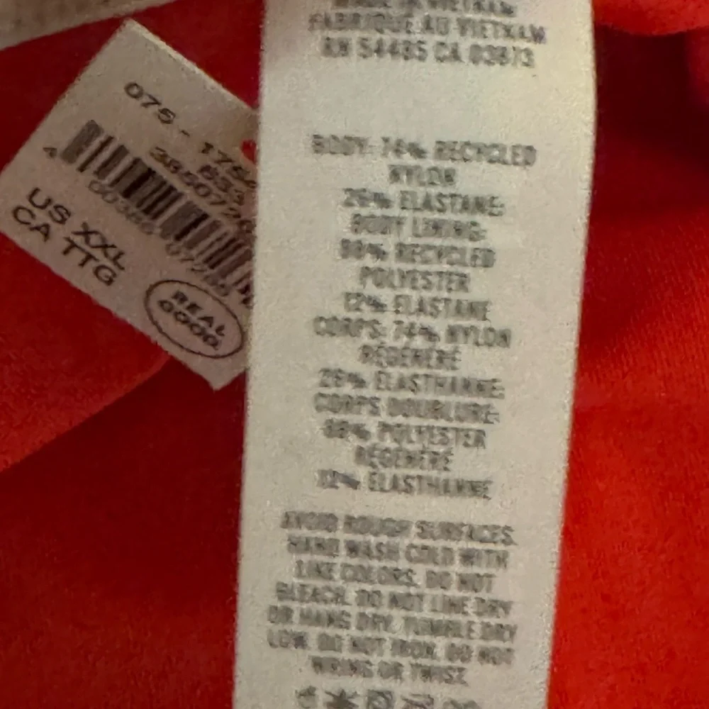 AA-512 Aerie NWT PLUS SIZE XXL Cheekiest Side Tie Ribbed Red & White Bottoms‎
